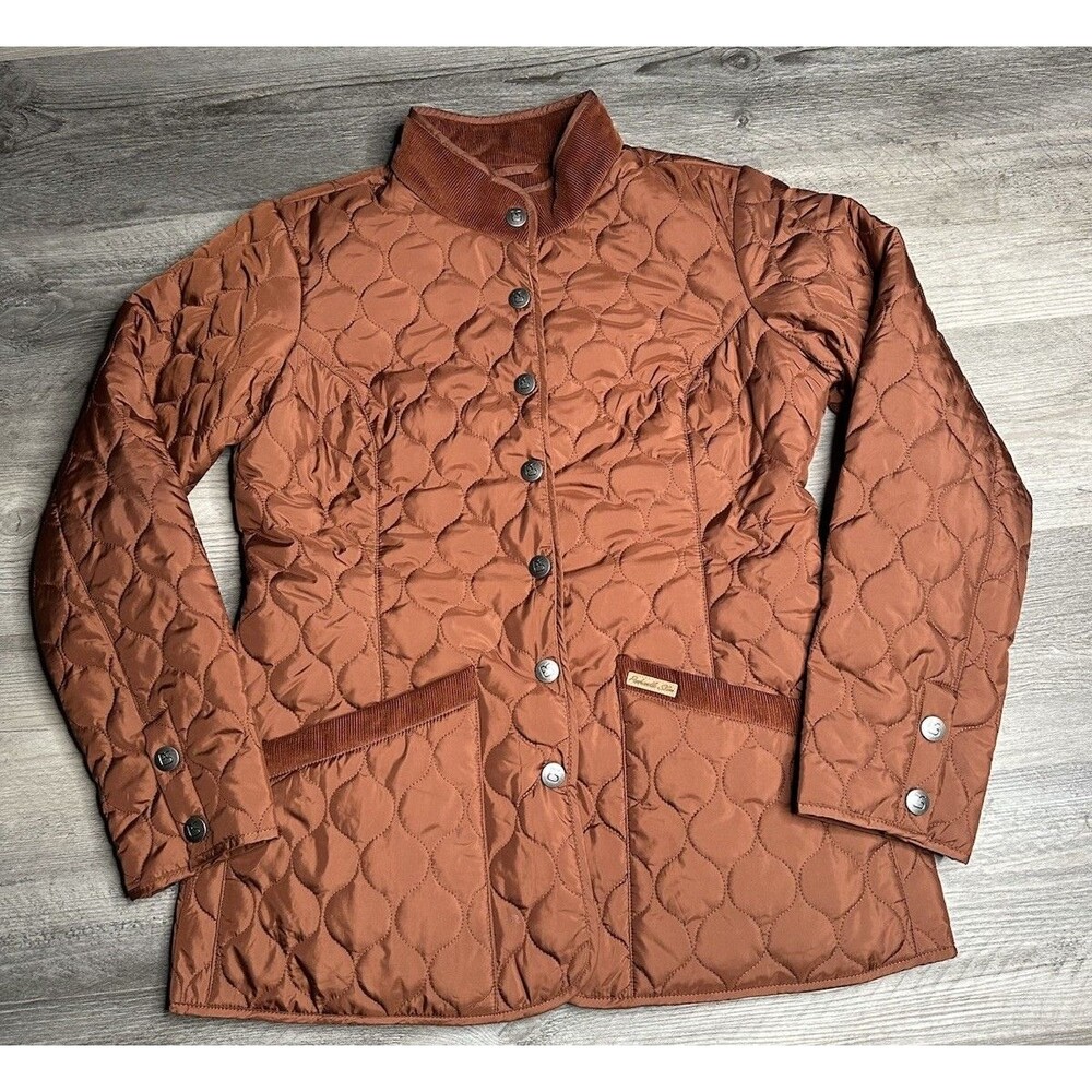 Panhandle Slim Womens M Quilted Riding Jacket Brown Rust Southwest Aztec